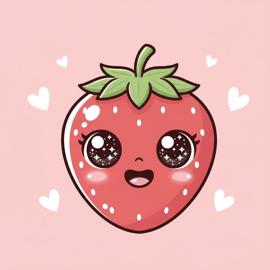Kawaii strawberry character